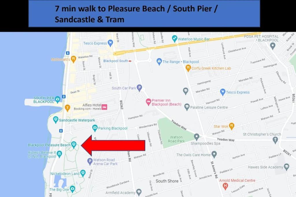 Appartamento Hidden Gem W/ Parking Short Walk To Pleasure Blackpool